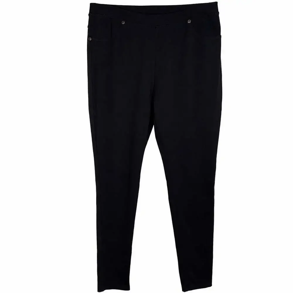 Lildy Skinny Fit High Rise Stretch Denim Jeggings Black Size S-M Back Pockets